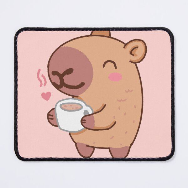 Item preview, Blissful Capybara Sipping Hot Coffee designed and sold by JujuArtss.