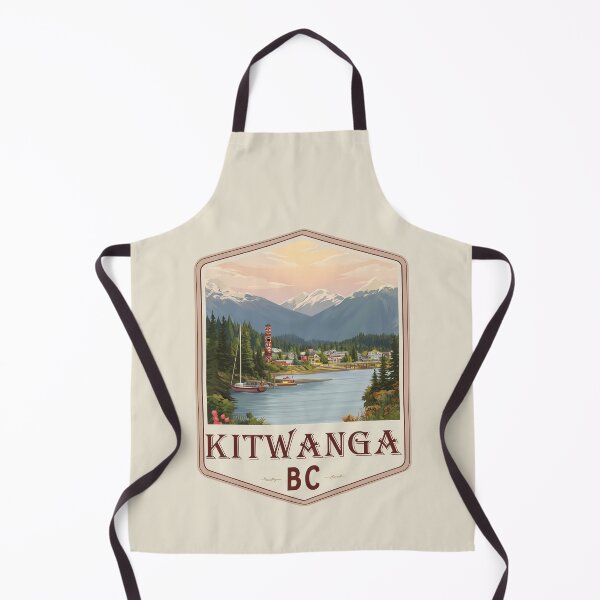 Item preview, Kitwanga BC Totem Pole Village & Mountain View Skeena River British Columbia designed and sold by meganohm.