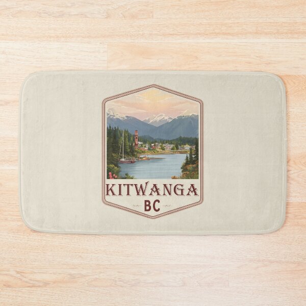 Item preview, Kitwanga BC Totem Pole Village & Mountain View Skeena River British Columbia designed and sold by meganohm.