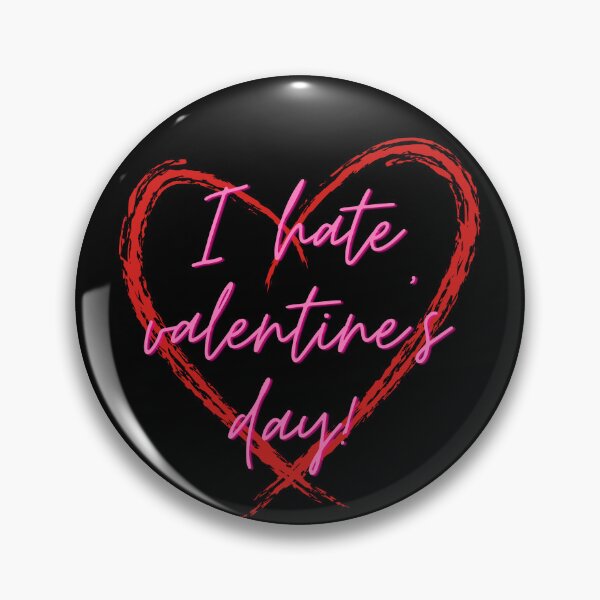 Item preview, I Hate Valentine's Day Pink Typography - Sarcastic Anti-Valentine Heart Art designed and sold by Wild-way Art.