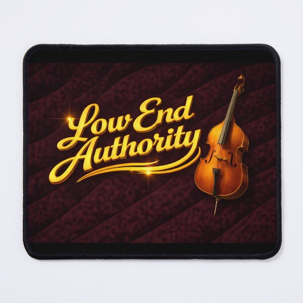 Item preview, Low End Authority – Upright Bass on Black Velvet designed and sold by MySheetMusicArt.