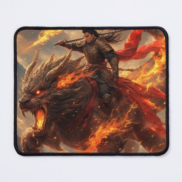 Item preview, Infernal Vanguard: The Flame-Maned Beast Rider designed and sold by David R Sawin The Architects Of Eden.