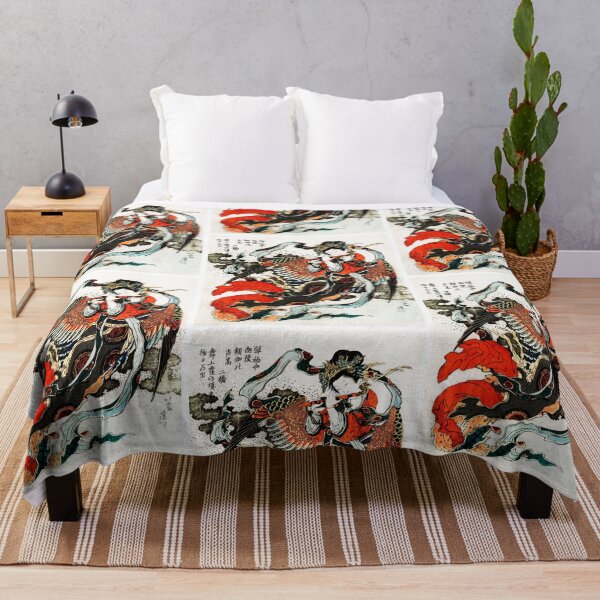 Item preview, Japanese Woman Ukiyo-e Print Hokusai designed and sold by mad-bull.