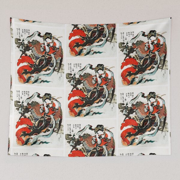 Item preview, Japanese Woman Ukiyo-e Print Hokusai designed and sold by mad-bull.