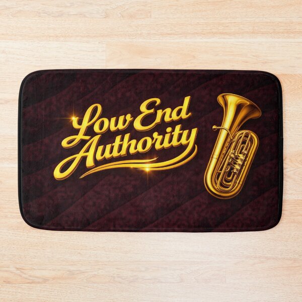 Item preview, Low End Authority – Tuba on Black Velvet designed and sold by MySheetMusicArt.