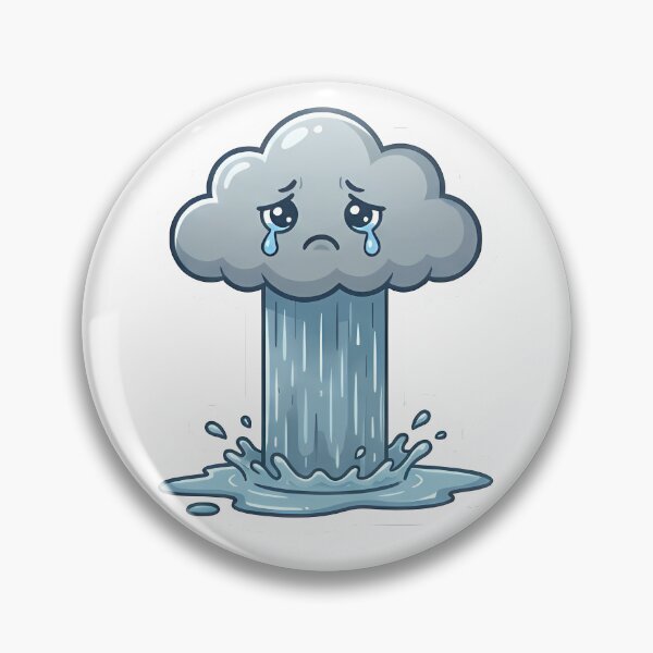 Item preview, A sad cloud that rains on itself designed and sold by Stickers à gogo.