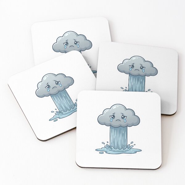 Item preview, A sad cloud that rains on itself designed and sold by Stickers à gogo.