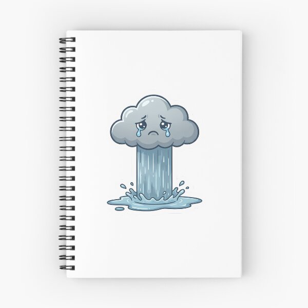 Item preview, A sad cloud that rains on itself designed and sold by Stickers à gogo.