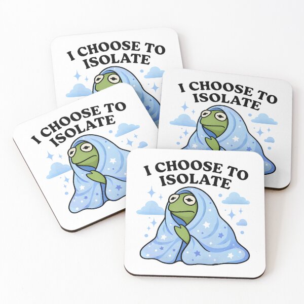 Item preview, I Choose to Isolate Frog – Introvert Mental Health Art designed and sold by Senkov.