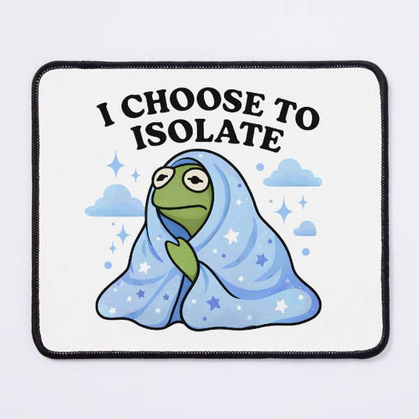 Item preview, I Choose to Isolate Frog – Introvert Mental Health Art designed and sold by Senkov.