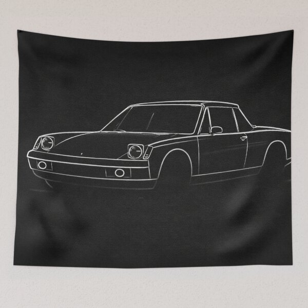 Item preview, Porsche 914 6 Inspired Minimalist Silhouette Abstract Line Art  designed and sold by Geo.