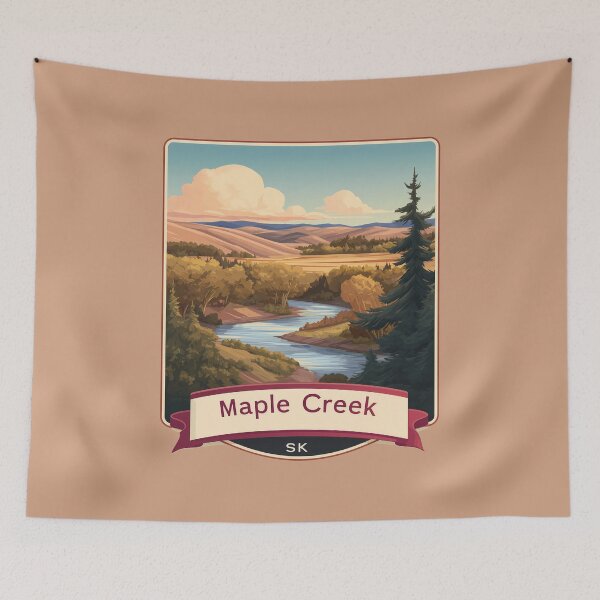 Item preview, Maple Creek SK Saskatchewan Cypress Hills Prairie & River Canada designed and sold by meganohm.