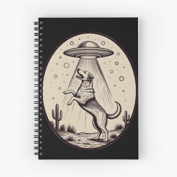 Artikelvorschau, Illustration einer UFO-Entführung durch einen Wüstenhund entworfen und verkauft von Clauxel.
