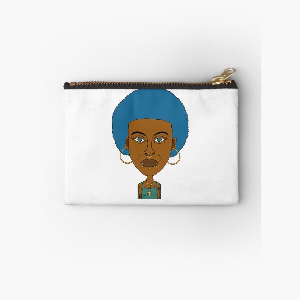 Item preview, Blue Afro Black Altgirl – Ankh & Piercings. Illustration. designed and sold by Eric Sintès.