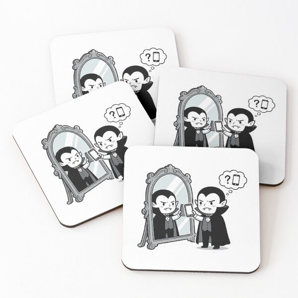 Item preview, A selfie is impossible for the little vampire without reflections. designed and sold by Stickers à gogo.