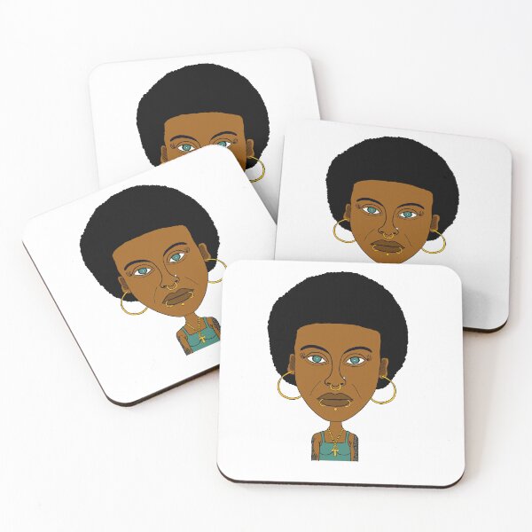 Item preview, Afro Black Altgirl – Ankh, Piercings & Gold Hoop Earrings. Illustration. designed and sold by Eric Sintès.