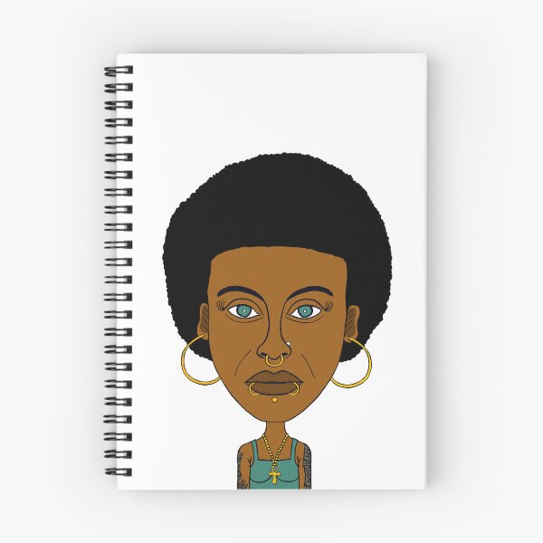 Item preview, Afro Black Altgirl – Ankh, Piercings & Gold Hoop Earrings. Illustration. designed and sold by Eric Sintès.