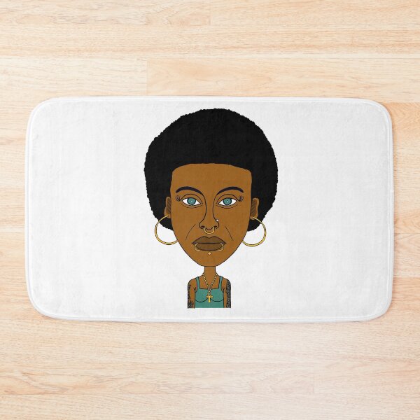 Item preview, Afro Black Altgirl – Ankh, Piercings & Gold Hoop Earrings. Illustration. designed and sold by Eric Sintès.