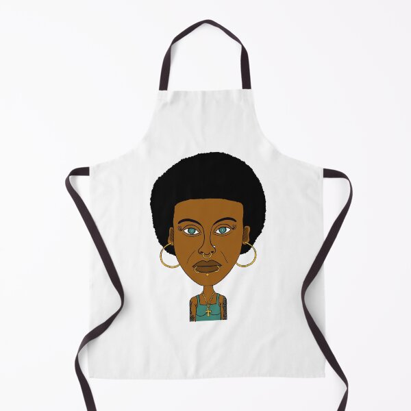 Item preview, Afro Black Altgirl – Ankh, Piercings & Gold Hoop Earrings. Illustration. designed and sold by Eric Sintès.