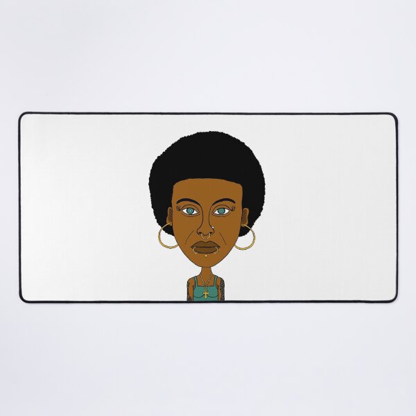 Item preview, Afro Black Altgirl – Ankh, Piercings & Gold Hoop Earrings. Illustration. designed and sold by Eric Sintès.