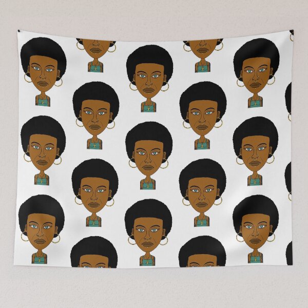 Item preview, Afro Black Altgirl – Ankh, Piercings & Gold Hoop Earrings. Illustration. designed and sold by Eric Sintès.