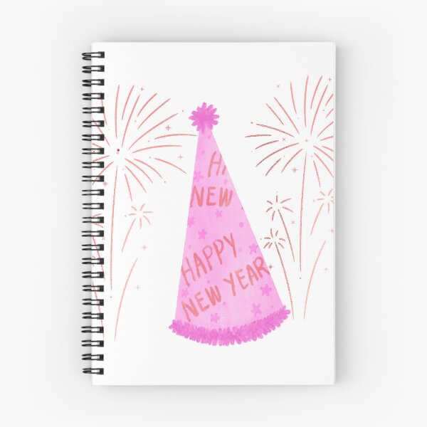 Item preview, Happy New Year Pink Party Hat with Fireworks designed and sold by 1234saad.