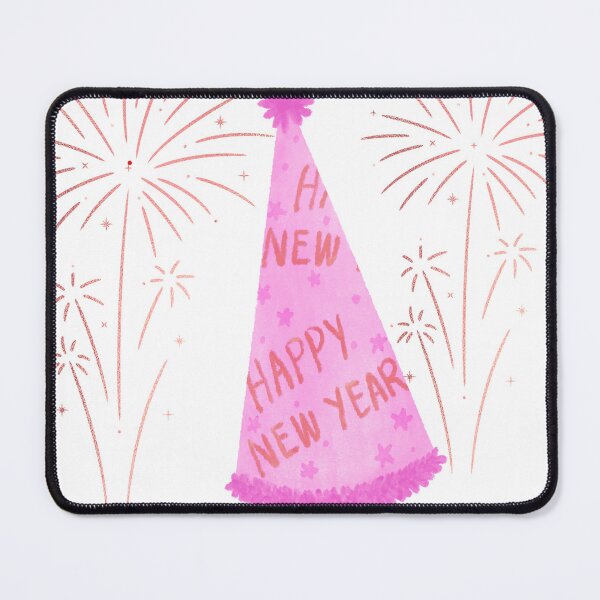 Item preview, Happy New Year Pink Party Hat with Fireworks designed and sold by 1234saad.