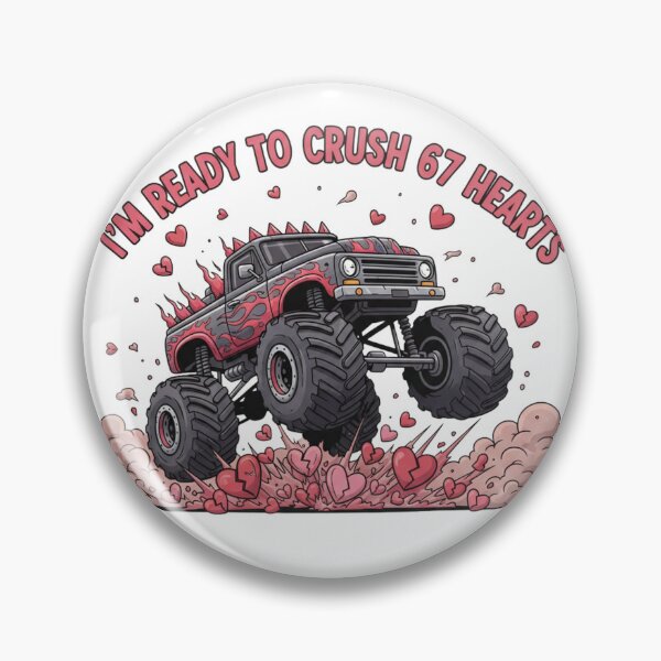 Item preview, I’m Ready to Crush 67 Hearts – Monster Truck Valentine Design designed and sold by LaurannaDesign.