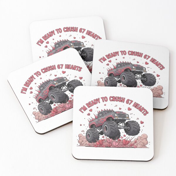 Item preview, I’m Ready to Crush 67 Hearts – Monster Truck Valentine Design designed and sold by LaurannaDesign.