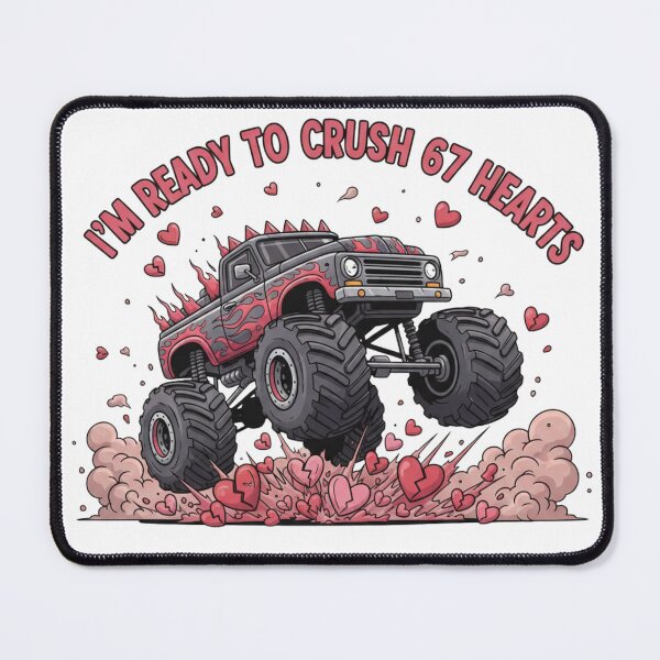 Item preview, I’m Ready to Crush 67 Hearts – Monster Truck Valentine Design designed and sold by LaurannaDesign.