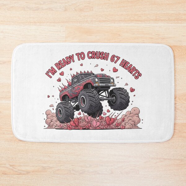 Item preview, I’m Ready to Crush 67 Hearts – Monster Truck Valentine Design designed and sold by LaurannaDesign.