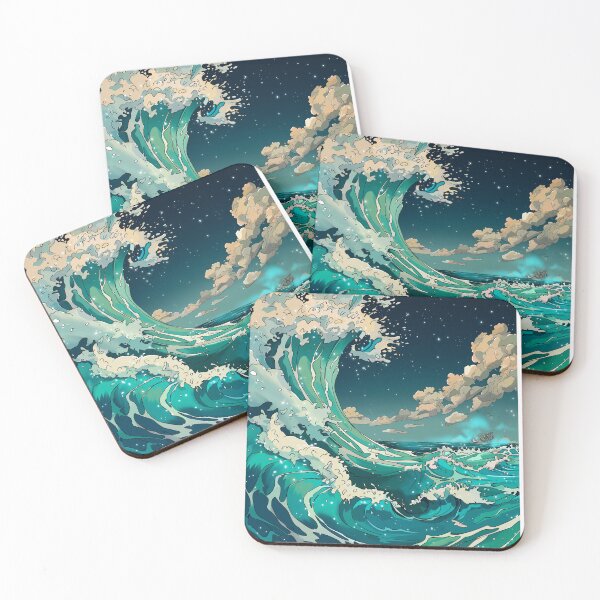 Item preview, Rocky Waves with Pirate Ship in Fog designed and sold by Apricotlibra.