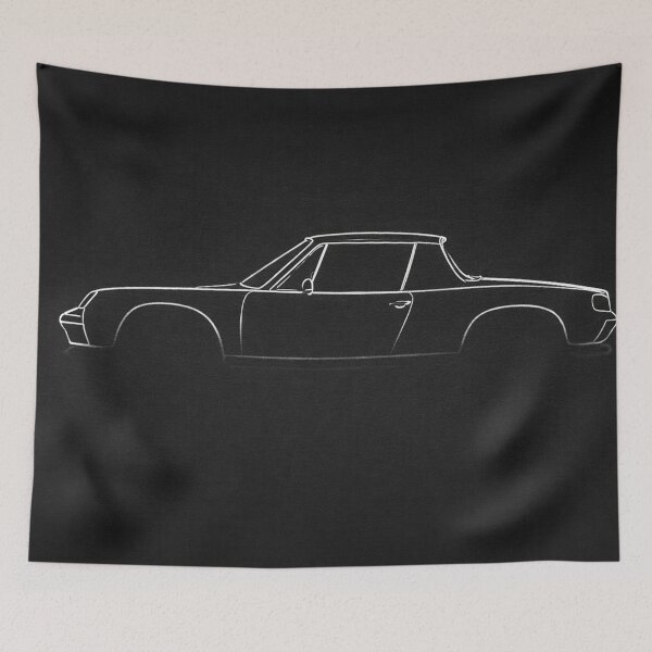 Item preview, Porsche 914 6 Inspired Minimalist Silhouette Abstract Line Art  designed and sold by Geo.