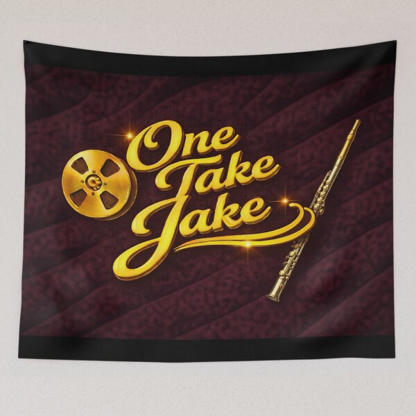Item preview, One Take Jake – Flute Edition (Gold on Black Velvet) designed and sold by MySheetMusicArt.