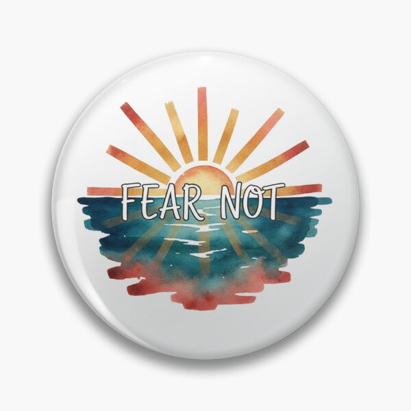 Item preview, Fear Not – Watercolor Sunrise Over Ocean, Christian Encouragement Quote designed and sold by Sinfulchicken.