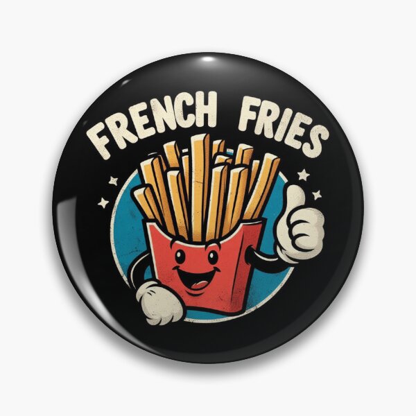 Item preview, Retro Vintage Kawaii French Fries - Cute Smiling Fast Food Art designed and sold by Zoo-Moo.