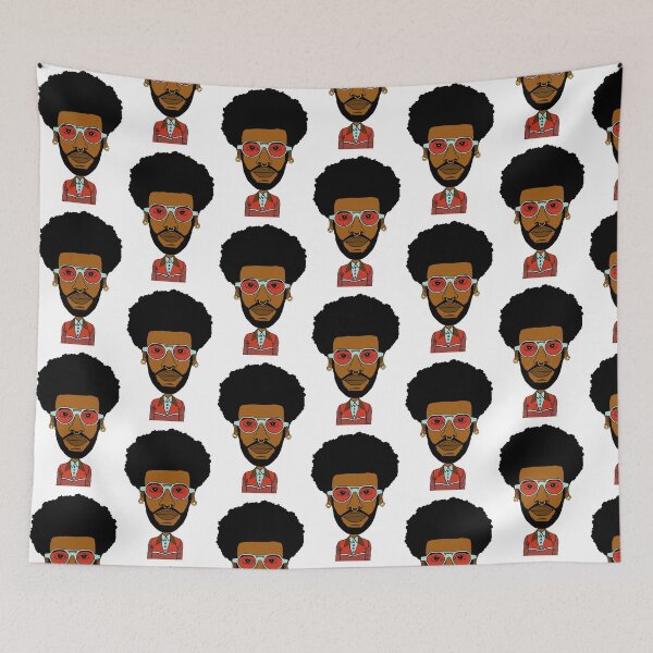 Item preview, Cool Black AltBoy with Afro hair, Blue Sunglasses & Nose Piercing. Illustration. designed and sold by Eric Sintès.