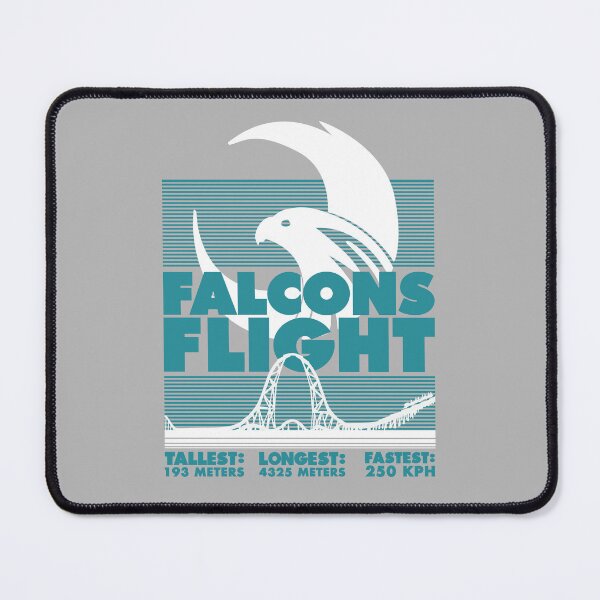 Item preview, Falcons Flight Six Flags Teal Design designed and sold by CoasterGeekery.