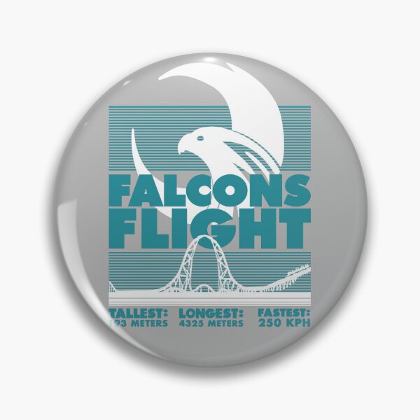 Item preview, Falcons Flight Six Flags Teal Design designed and sold by CoasterGeekery.