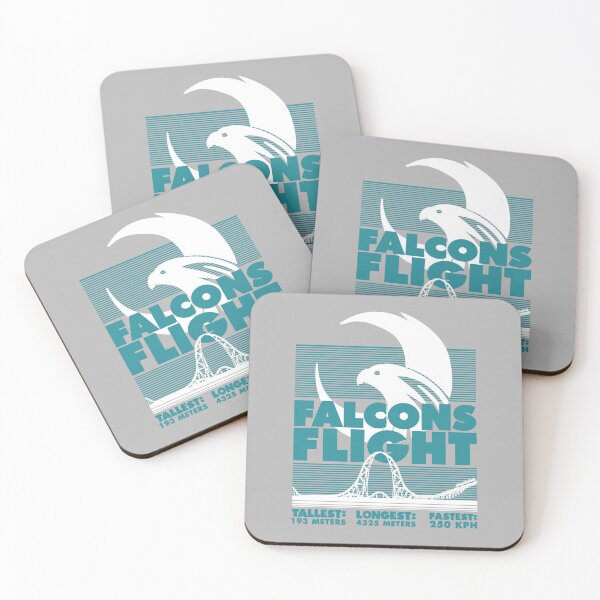 Item preview, Falcons Flight Six Flags Teal Design designed and sold by CoasterGeekery.