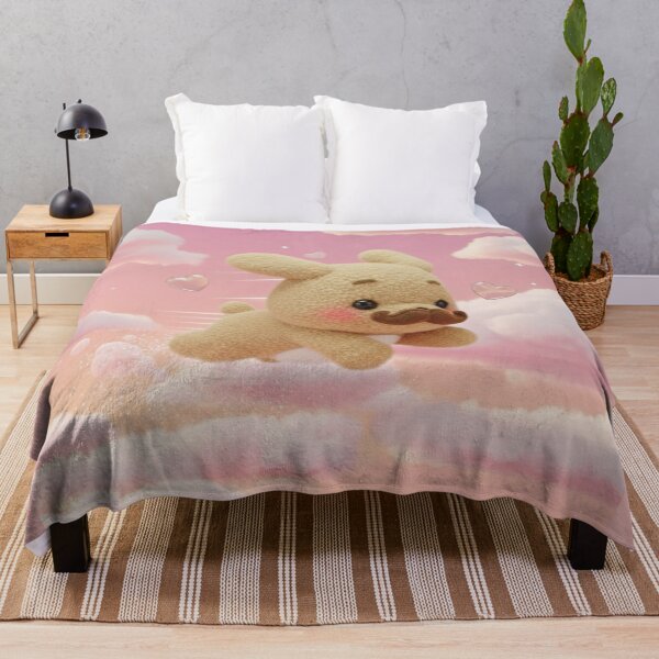 Item preview, Flying Moustache Puppy in Pink Clouds designed and sold by Jchan24.