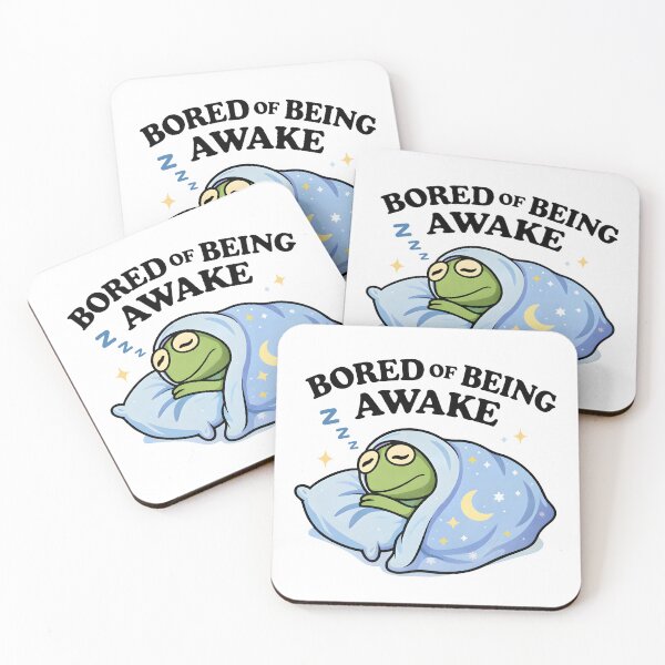 Item preview, Bored of Being Awake – Sleepy Frog Funny Illustration designed and sold by Senkov.