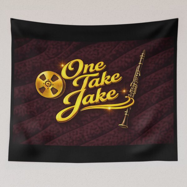 Item preview, One Take Jake – Clarinet Edition (Gold on Black Velvet) designed and sold by MySheetMusicArt.