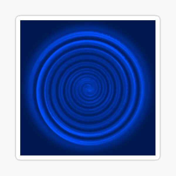 Spiraling in Blue Sticker