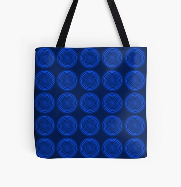 Spiraling in Blue All Over Print Tote Bag