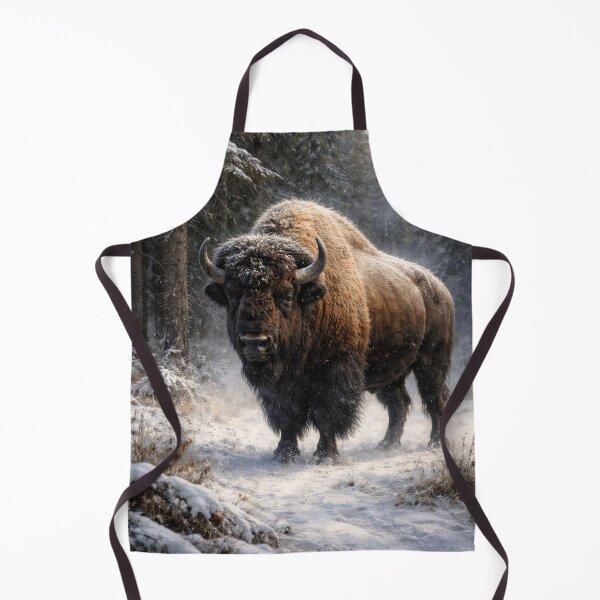 Item preview, American Bison in a Winter Forest designed and sold by VandVArt.