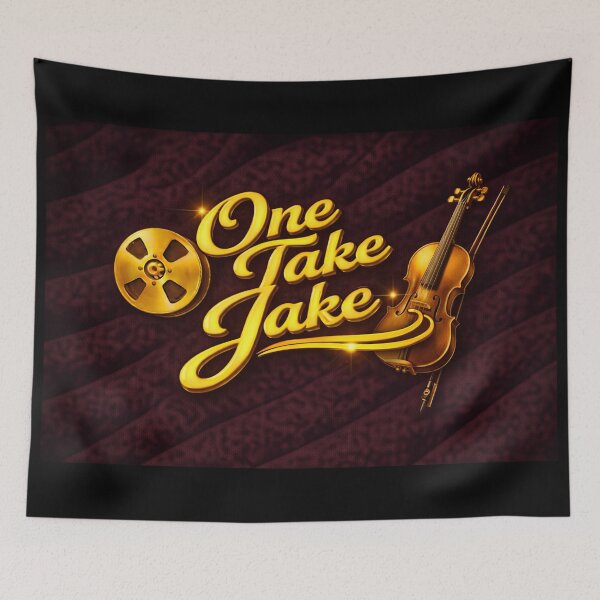 Item preview, One Take Jake – Violin Edition (Gold on Black Velvet) designed and sold by MySheetMusicArt.