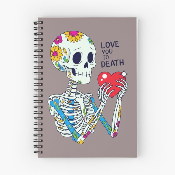 Item preview, Colorful Retro Skeleton "Love You To Death" Valentine Gift designed and sold by Design_Your_Day.