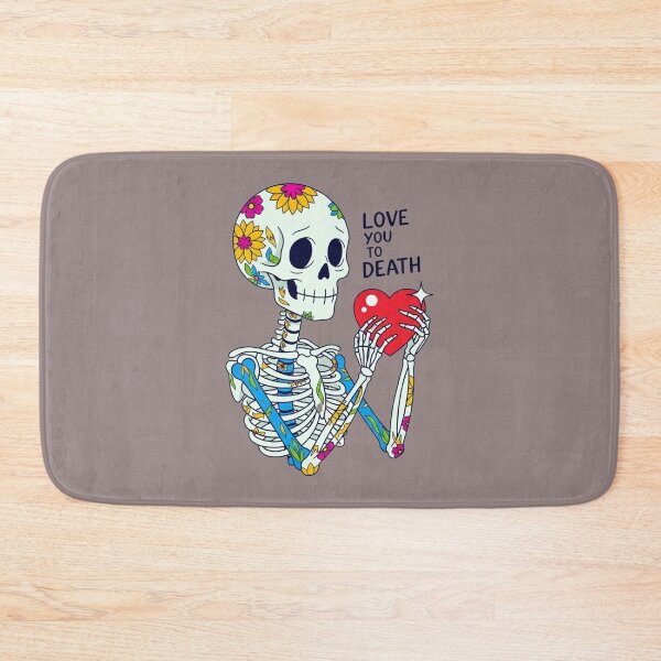 Item preview, Colorful Retro Skeleton "Love You To Death" Valentine Gift designed and sold by Design_Your_Day.