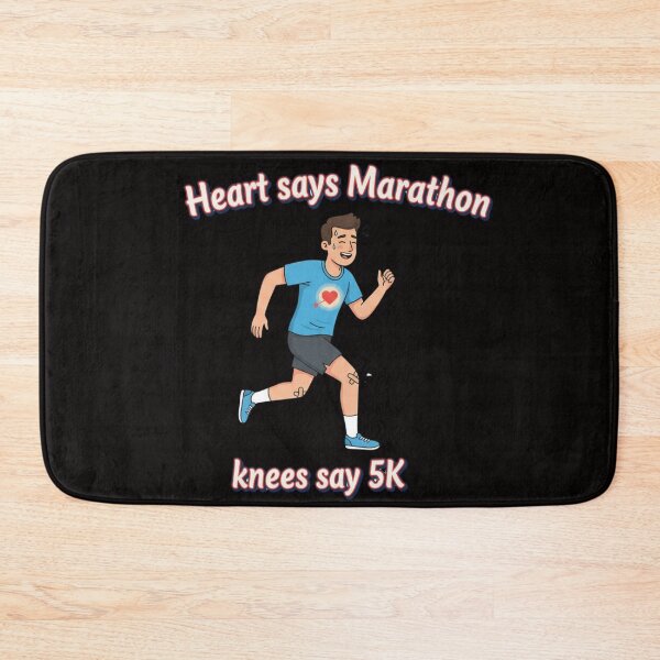 Item preview, Heart Says Marathon, Knees Say 5K – Funny Running  designed and sold by LaurannaDesign.